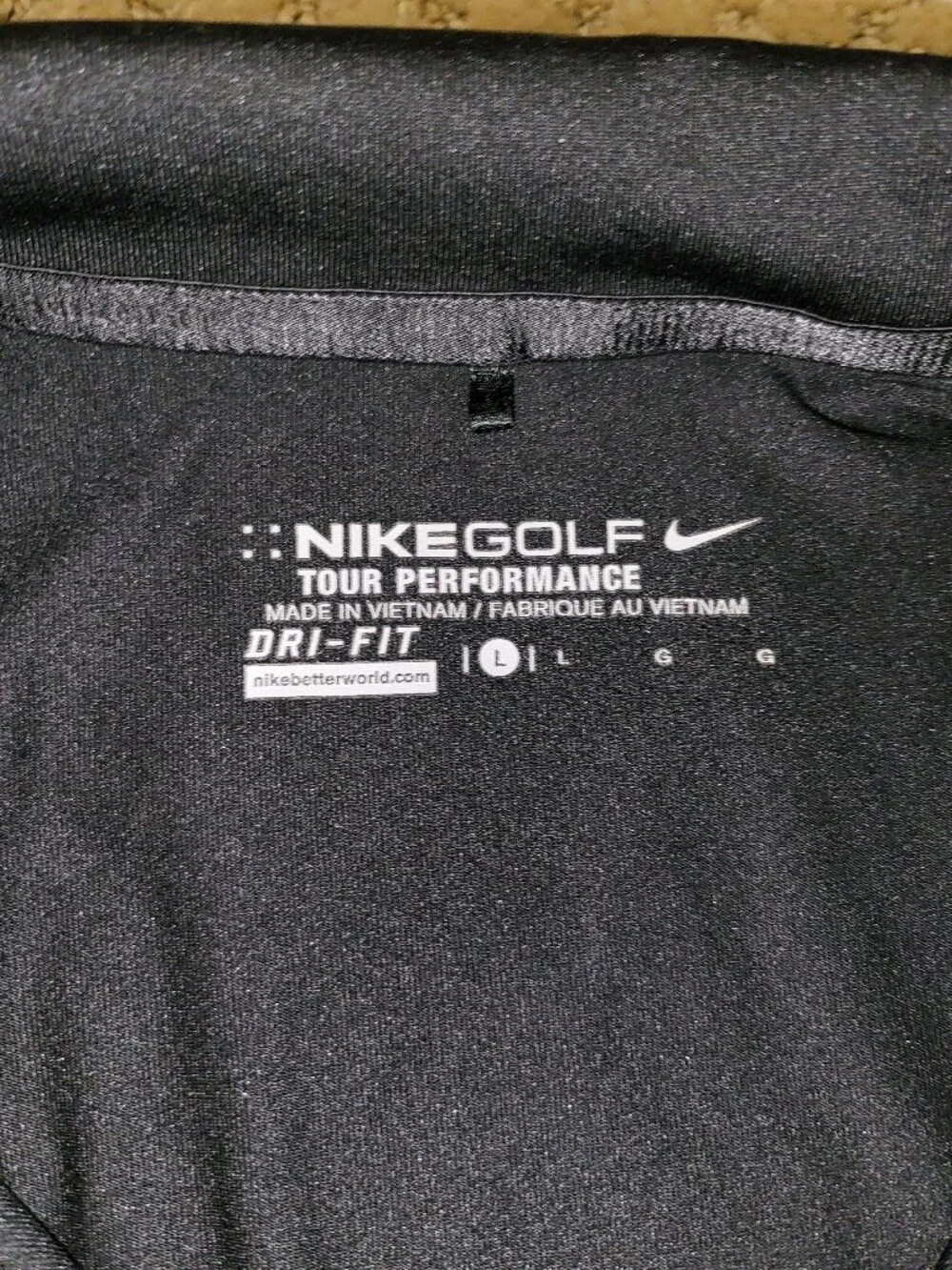 Nike Golf Dri-FIT Tour Performance Diamond Print Polo Shirt Women's Large